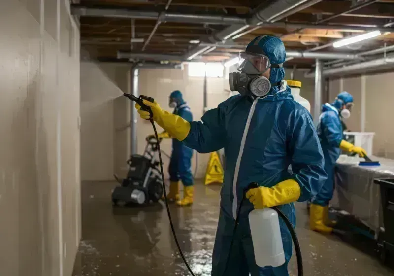 Basement Sanitization and Antimicrobial Treatment process in Franklin County, IL